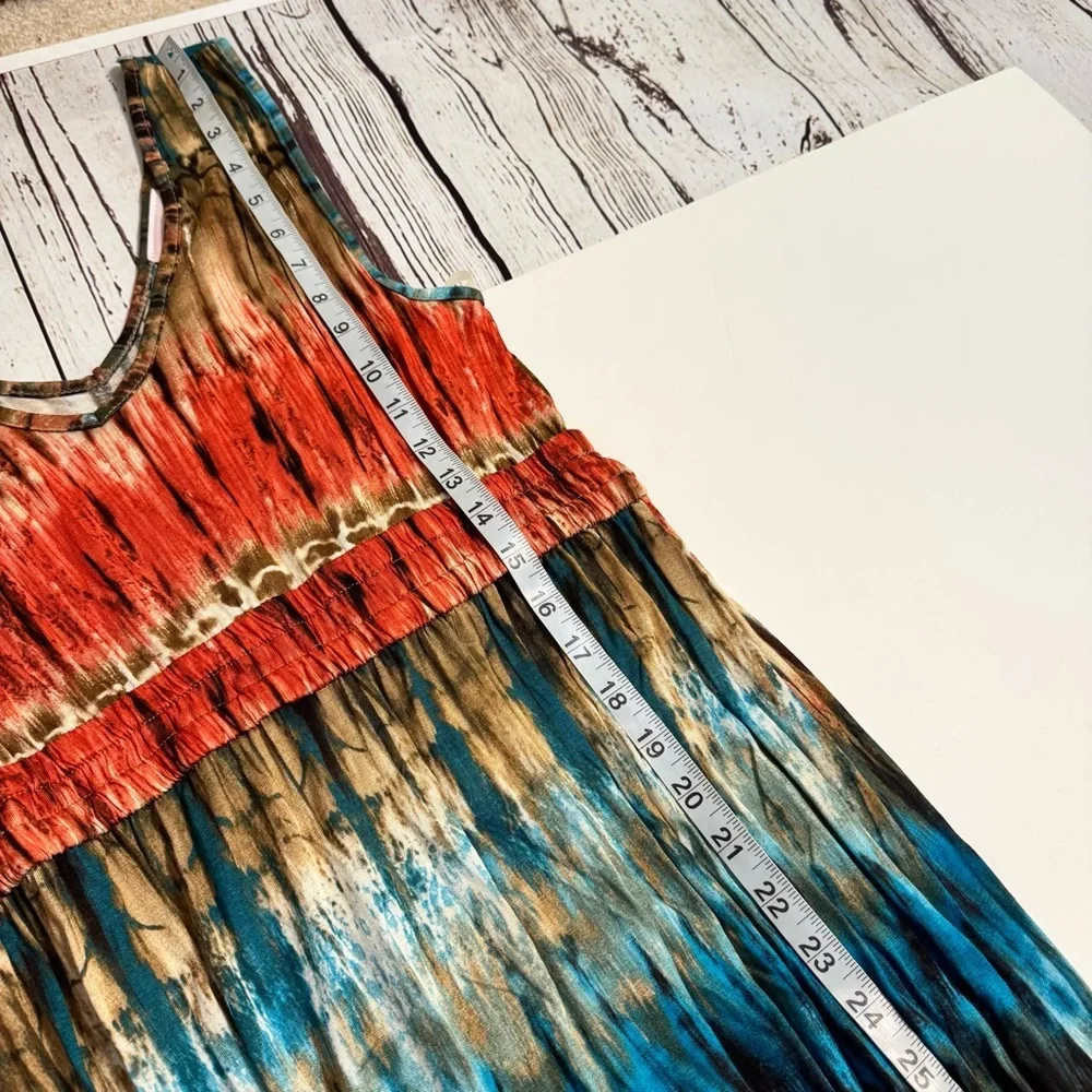 Romeo & Juliet Couture Elegant Multicolor Maxi Dress Medium - Picture 7 of 8